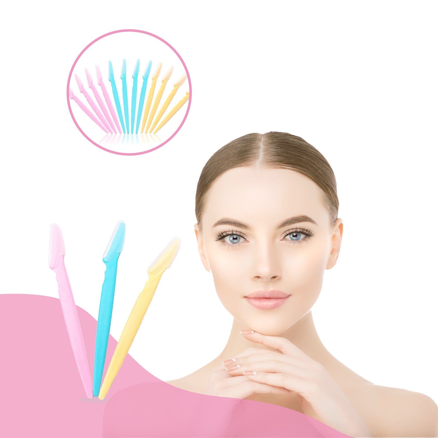 1254 Eyebrow Painless Facial Hair Remover Razor for Face, Women and Men (3 Pack) DeoDap 1254 Eyebrow Painless Facial Hair Remover Razor for Face, Women and Men (3 Pack) DeoDap